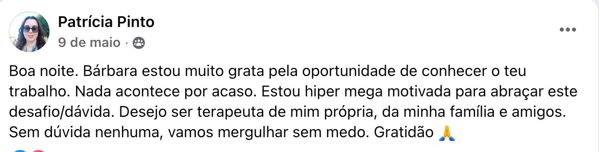Depoimento de Patrícia Pinto sobre o Shiatsu Medicina